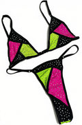 The It Girl 2 Pc Color Blocked Micro Bikini