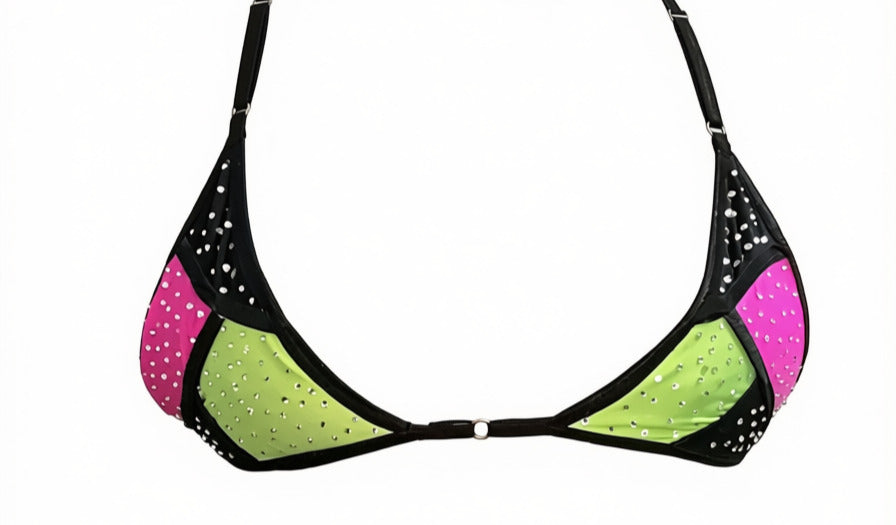 The It Girl 2 Pc Color Blocked Micro Bikini
