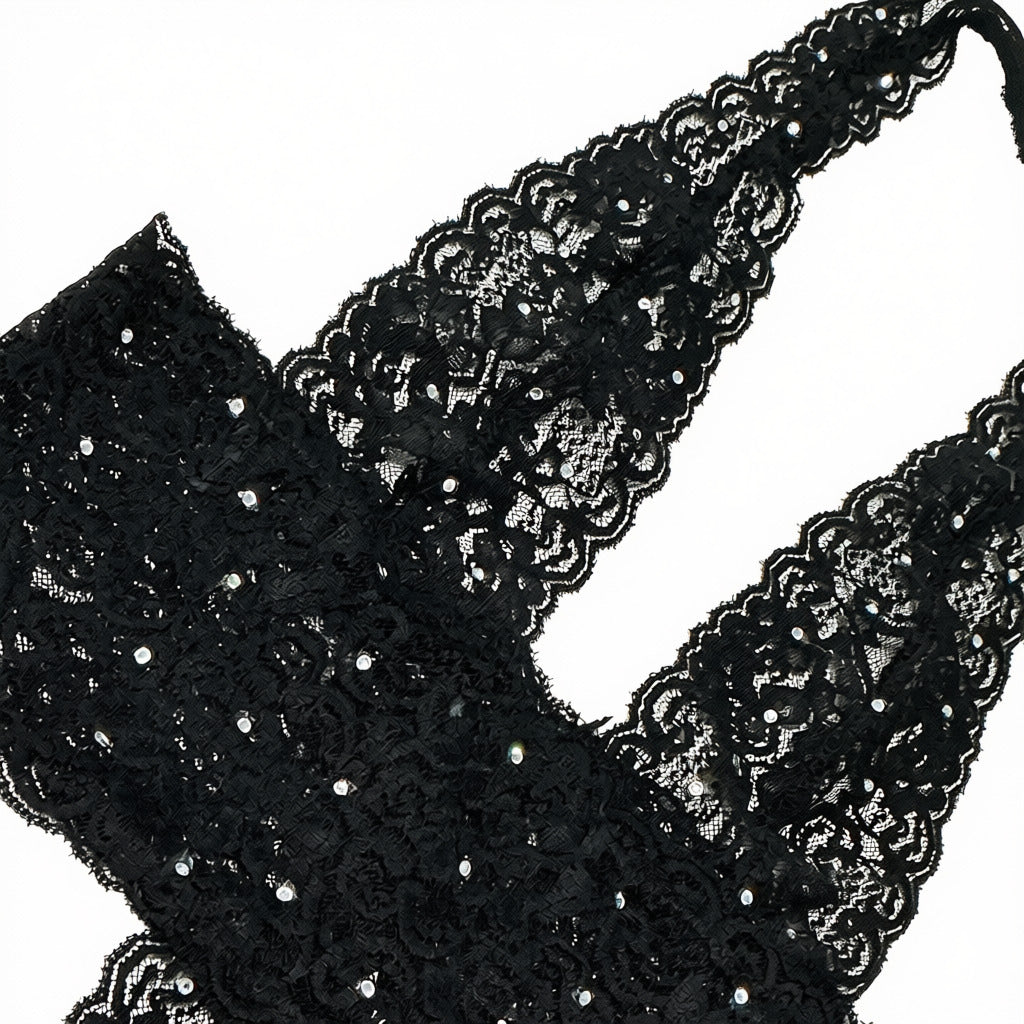 Lace After Dark Black Micro Lace Bodysuit